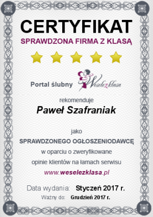 Certyfikat Wesele Z Klasą 2017